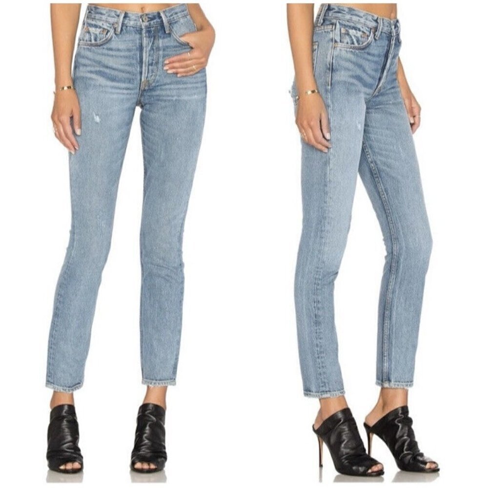 GRLFRND NWT Karolina High Rise Skinny Jean In Last Dance Medium Wash Size 26